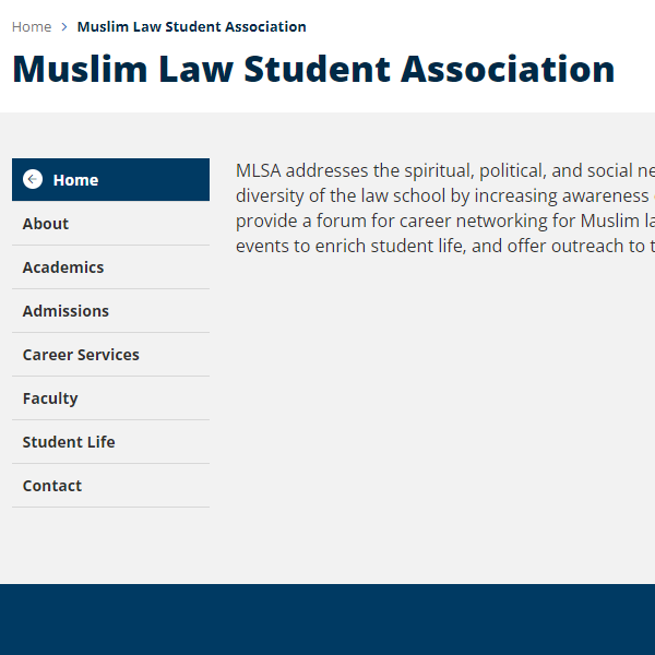 Muslim Organization in USA - Muslim Law Student Association at Howard Law